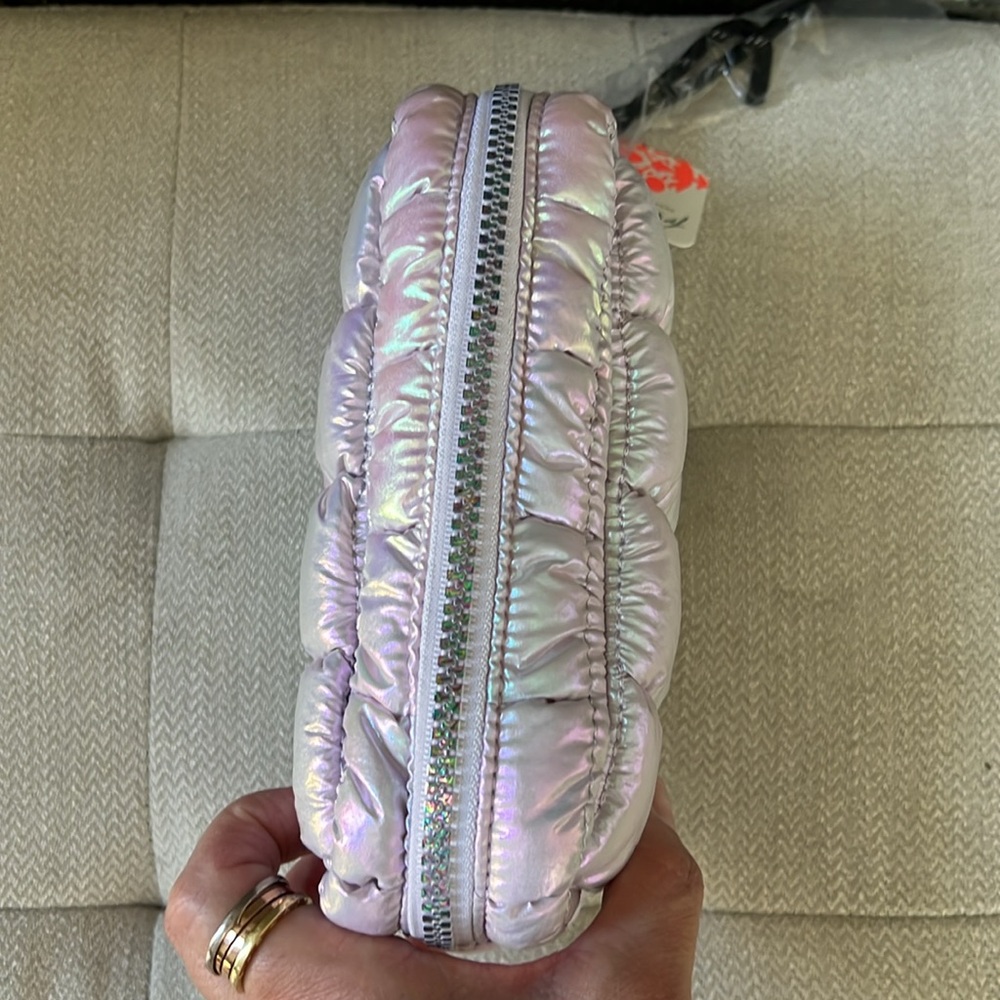 Free People Quilted Mini Pouch Limited Edition Iridescent - Picture 7 of 11